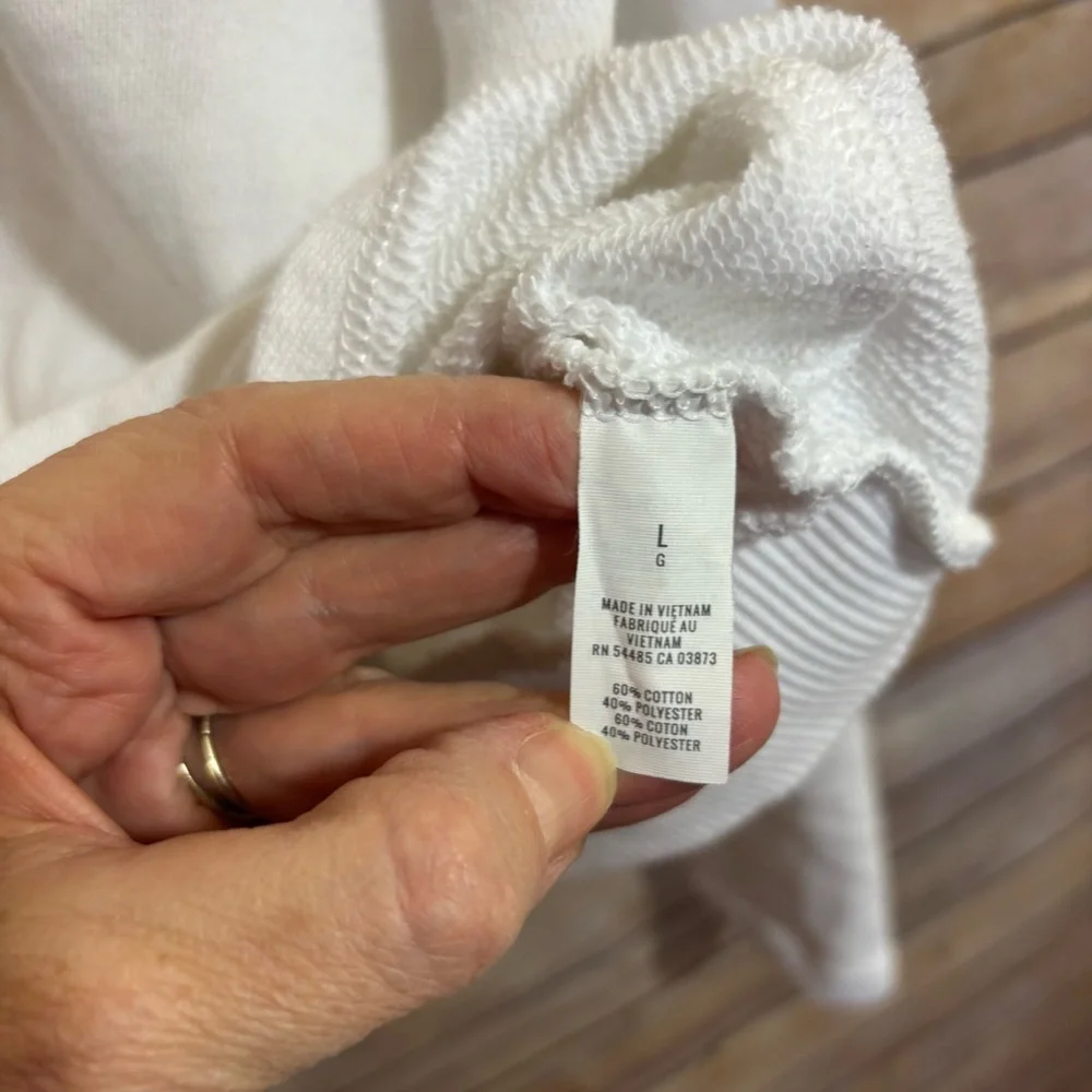 Aerie twist front Crop crewneck sweatshirt Size Latge  I3